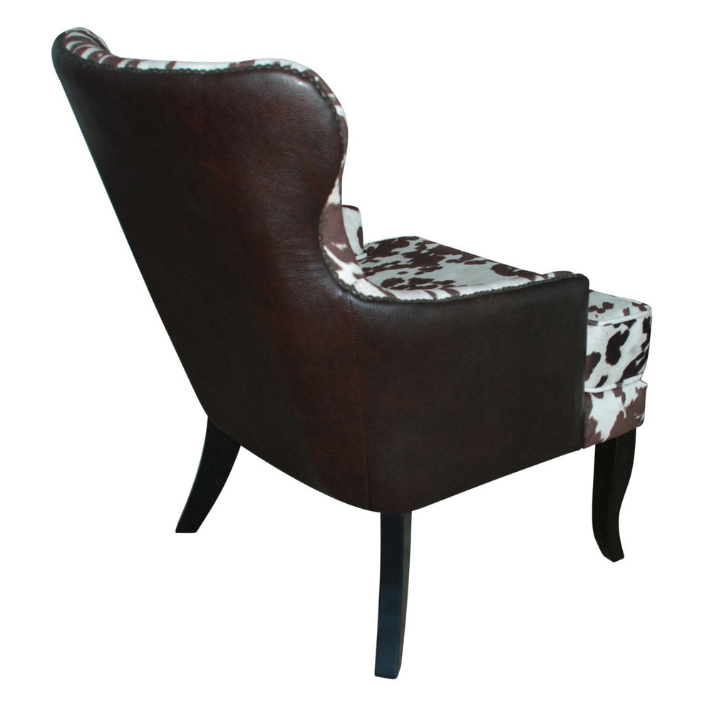 !nspire Faux Cowhide Accent Wing back Chair & Reviews Wayfair